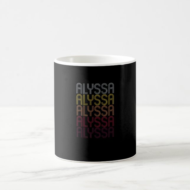 Alyssa Name Gift Personalised First Name Coffee Mug (Center)