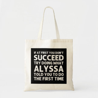 ALYSSA Name Personalised Birthday Funny Christmas  Tote Bag