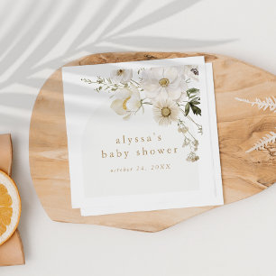 ALYSSA Wildflower Floral Boho Flower Baby Shower Napkin