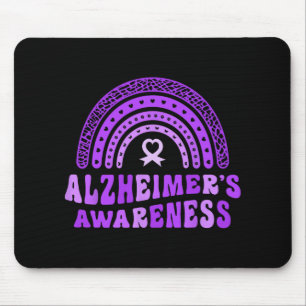 Alzheimer's Awareness Cute Purple Elephant Rai Mouse Mat