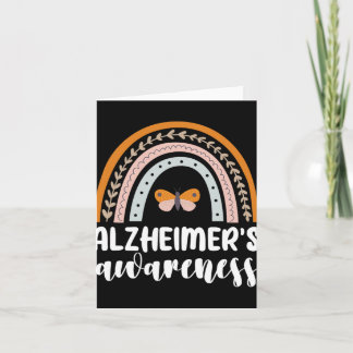 Alzheimer's Awareness Dementia Rainbow Butterf Card
