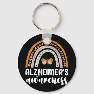 Alzheimer's Awareness Dementia Rainbow Butterf Key Ring