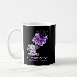 Alzheimer Awareness Cute Elephant I Will Remember Coffee Mug