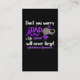 Alzheimer Awareness Dad Elefant Family Support Business Card
