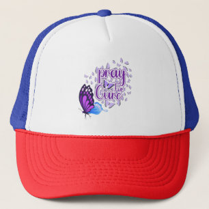 Alzheimer awareness purple trucker hat