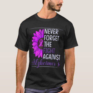 Alzheimer Brain Injury Design Purple Alzheimers T-Shirt