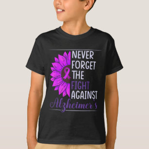 Alzheimer Brain Injury Design Purple Alzheimers T-Shirt