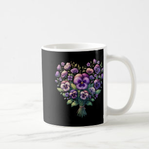Alzheimer Purple Floral Pansy Dementia Alzheimer&# Coffee Mug