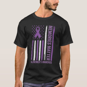 Alzheimer s Awareness Purple Ribbon Dementia Memor T-Shirt