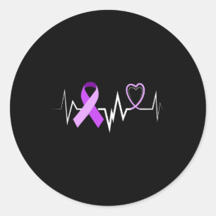 Alzheimerheimer Ribbon Heimer Disease Awareness Classic Round Sticker