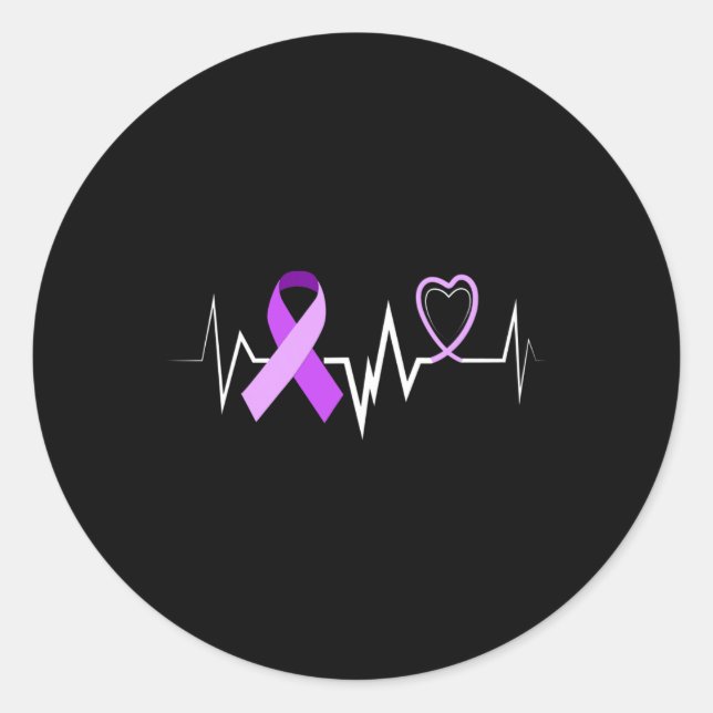 Alzheimerheimer Ribbon Heimer Disease Awareness  Classic Round Sticker (Front)