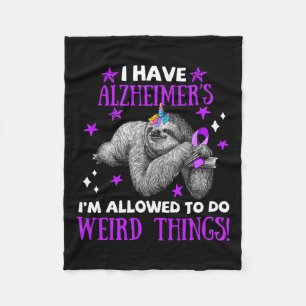 Alzheimerheimer S Awareness Apparel I Allow To Do Fleece Blanket