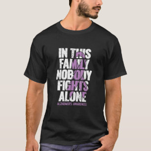 Alzheimers American Flag End Alz Alzheimer's Awar T-Shirt