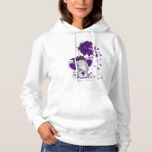 Alzheimer'S Awareness Awareness Elephant Sunflower Hoodie