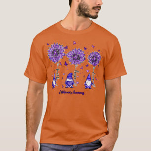 Alzheimers Awareness Awareness gnome faith hope su T-Shirt