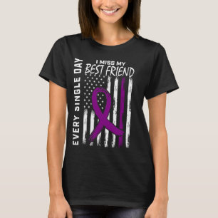 Alzheimers Awareness Best Friend American Flag 4th T-Shirt