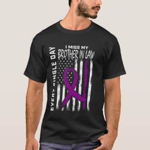 Alzheimers Awareness Brother In Law USA Flag 4th o T-Shirt