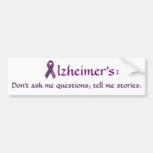 Alzheimer's Awareness Bumper Sticker