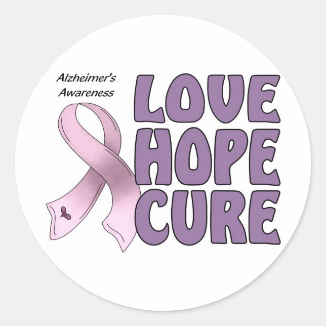 Alzheimer's Awareness Classic Round Sticker (Front)