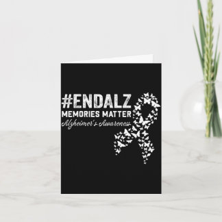 Alzheimer's awareness end memories dementia  card
