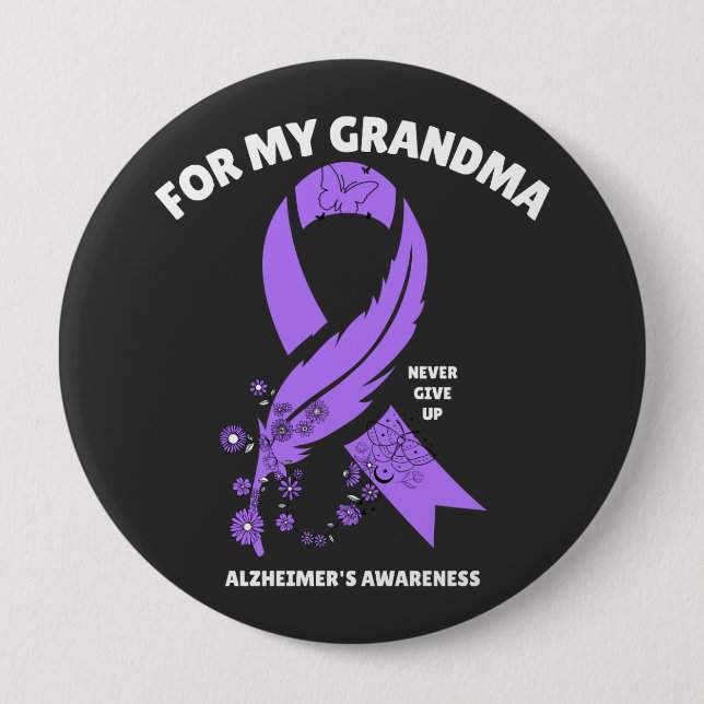 Alzheimer's Awareness - For My Grandma 10 Cm Round Badge (Front)