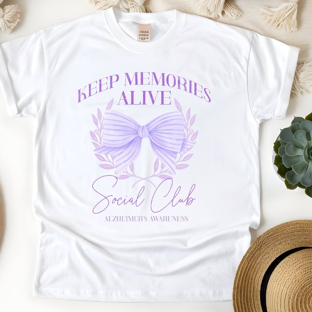 Alzheimer's Awareness gift, purple ribbon support, T-Shirt (Creator Uploaded)