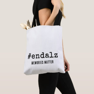 Alzheimers Awareness Hashtag End Alz  Tote Bag