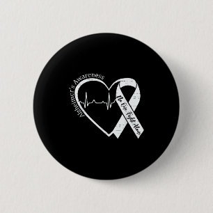 Alzheimer's awareness heart ribbon purple dementia 6 cm round badge