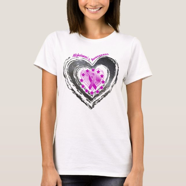 Alzheimer's awareness heart T-Shirt (Front)