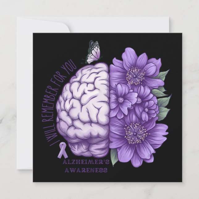 Alzheimer's Awareness I Will Remember For You (Front)