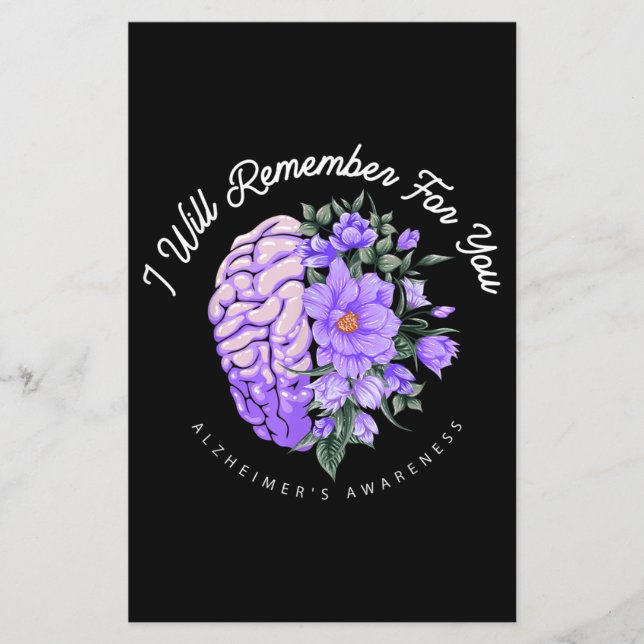 Alzheimer's Awareness I Will Remember For You (Front)