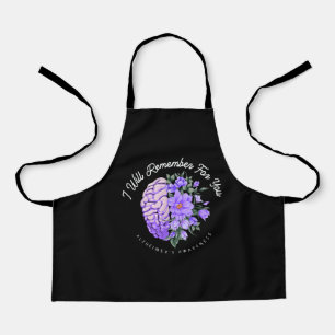 Alzheimer's Awareness I Will Remember For You Apron