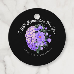 Alzheimer's Awareness I Will Remember For You Favour Tags