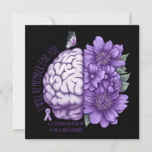 Alzheimer's Awareness I Will Remember For You Invitation