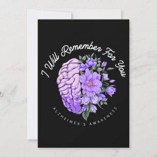 Alzheimer's Awareness I Will Remember For You Invitation