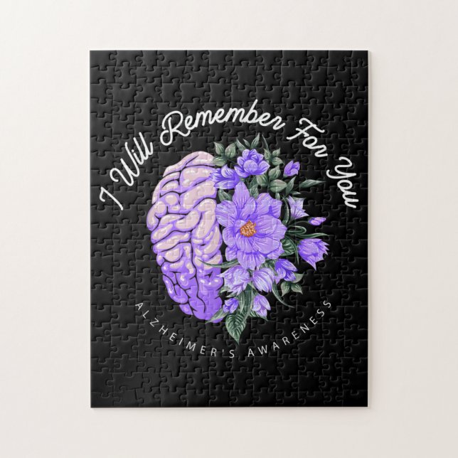 Alzheimer's Awareness I Will Remember For You Jigsaw Puzzle (Vertical)