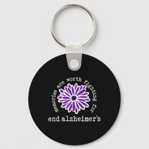 Alzheimers Awareness Memories are Worth Fighting Key Ring