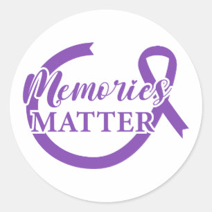 Alzheimer's Awareness Memories Matter  Classic Round Sticker