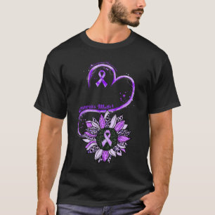 Alzheimers Awareness Memories Matter Purple Ribbon T-Shirt