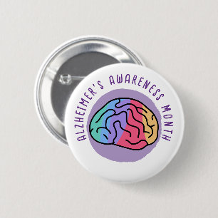Alzheimer's Awareness Month 6 Cm Round Badge