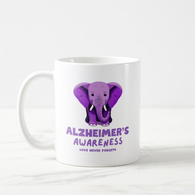Alzheimer's Awareness Month Shirt, Coffee Mug (Left)