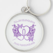 Alzheimers Awareness Purple Butterflies Key Chain4