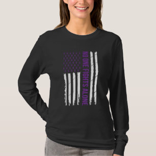 Alzheimer's Awareness Purple Ribbon Dementia Mom D T-Shirt