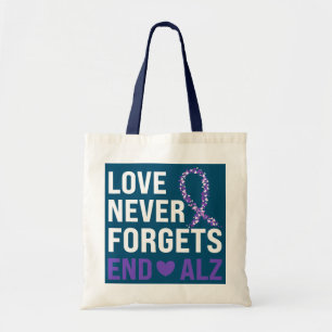 alzheimers awareness purple ribbon dementia mum tote bag
