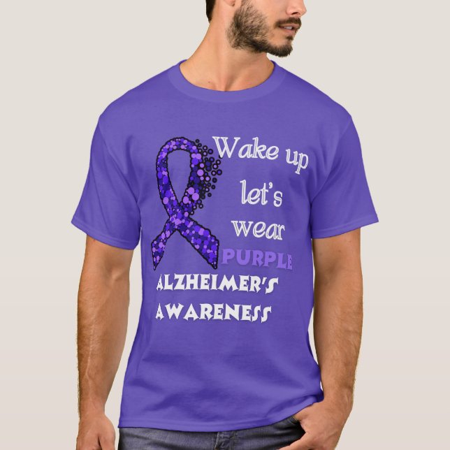 Alzheimer's Awareness Purple  T-Shirt (Front)