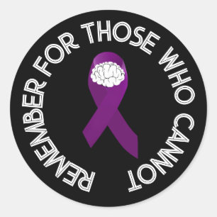 Alzheimer's Awareness Remember For Those Who Canno Classic Round Sticker