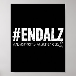 Alzheimer's awareness ribbon purple dementia mum poster