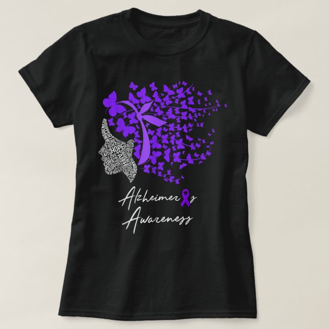 Alzheimer's Awareness Shirt Alzheimers Purple Butt (Design Front)