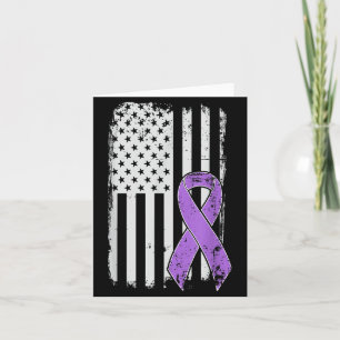 Alzheimers Awareness USA American Flag Dementia Card