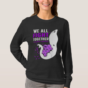 Alzheimer's Awareness We All Fight Together Elepha T-Shirt